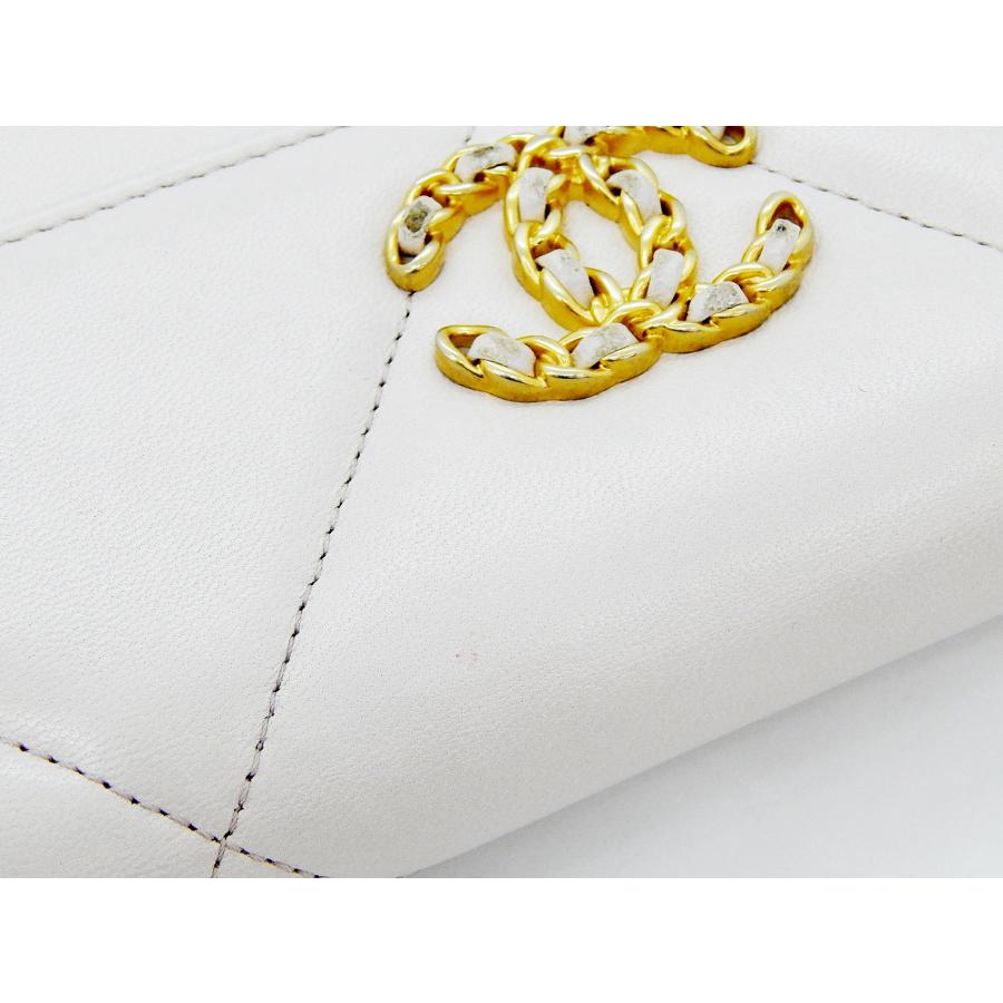 CHANEL19 (シャネル) ロングフラップ ウォレット ピンク 長財布