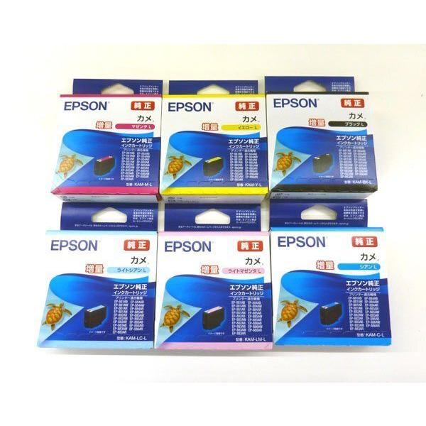 EPSON(エプソン) カメ 純正インク6色セット (KAM-BK-L / KAM-C-L KAM