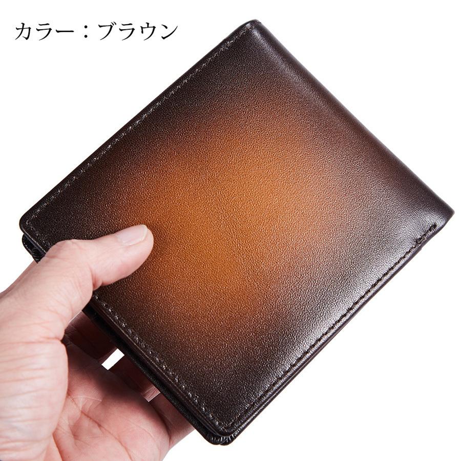 財布 二つ折り メンズ ミニ財布 本革 小さい コンパクト 二つ折り財布