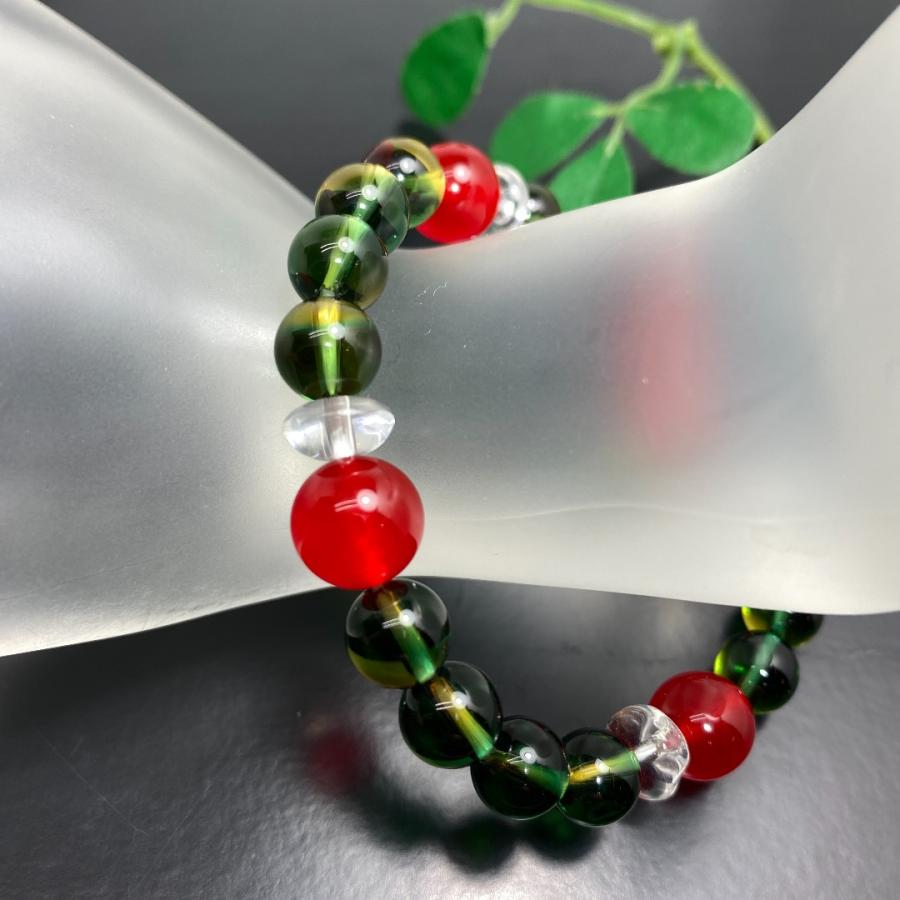 黄緑水晶＆秘紅石ブレスレット 金運UP : 福富奇石 - 通販 - Yahoo 
