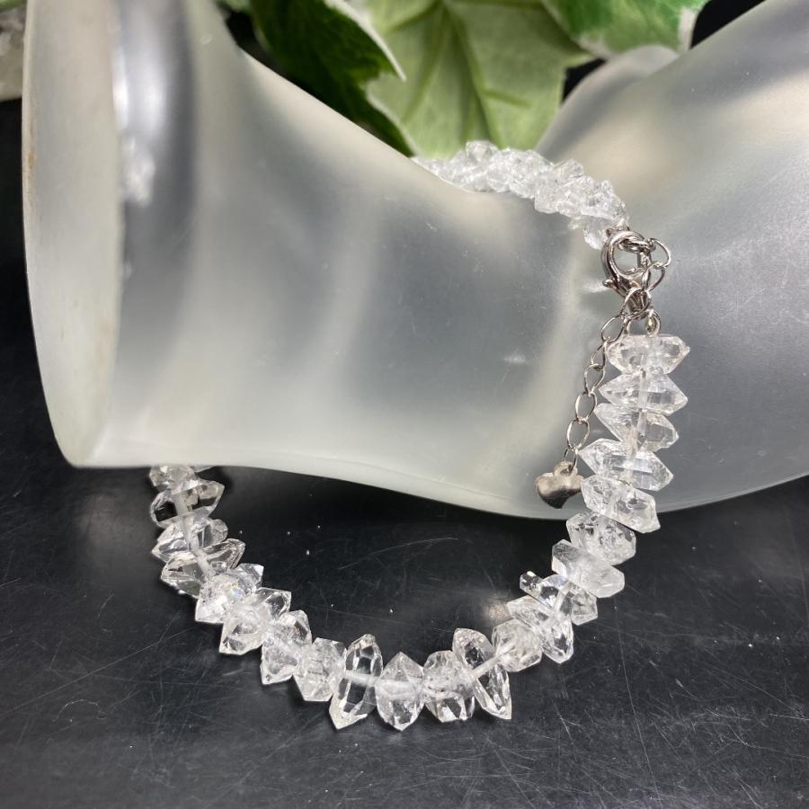 ハーキマーダイヤモンドクリスタル☆ブレスレット（小）チェーンタイプ