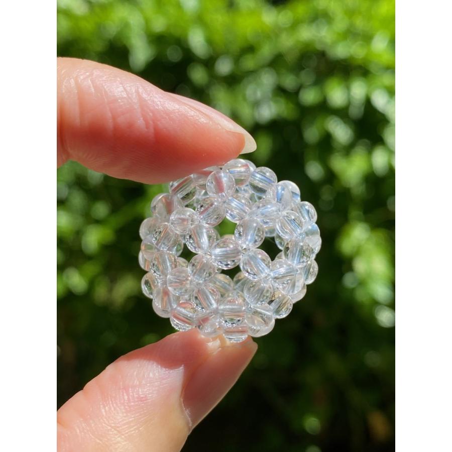 神聖幾何学フラーレン 4mm AAA 天然水晶使用