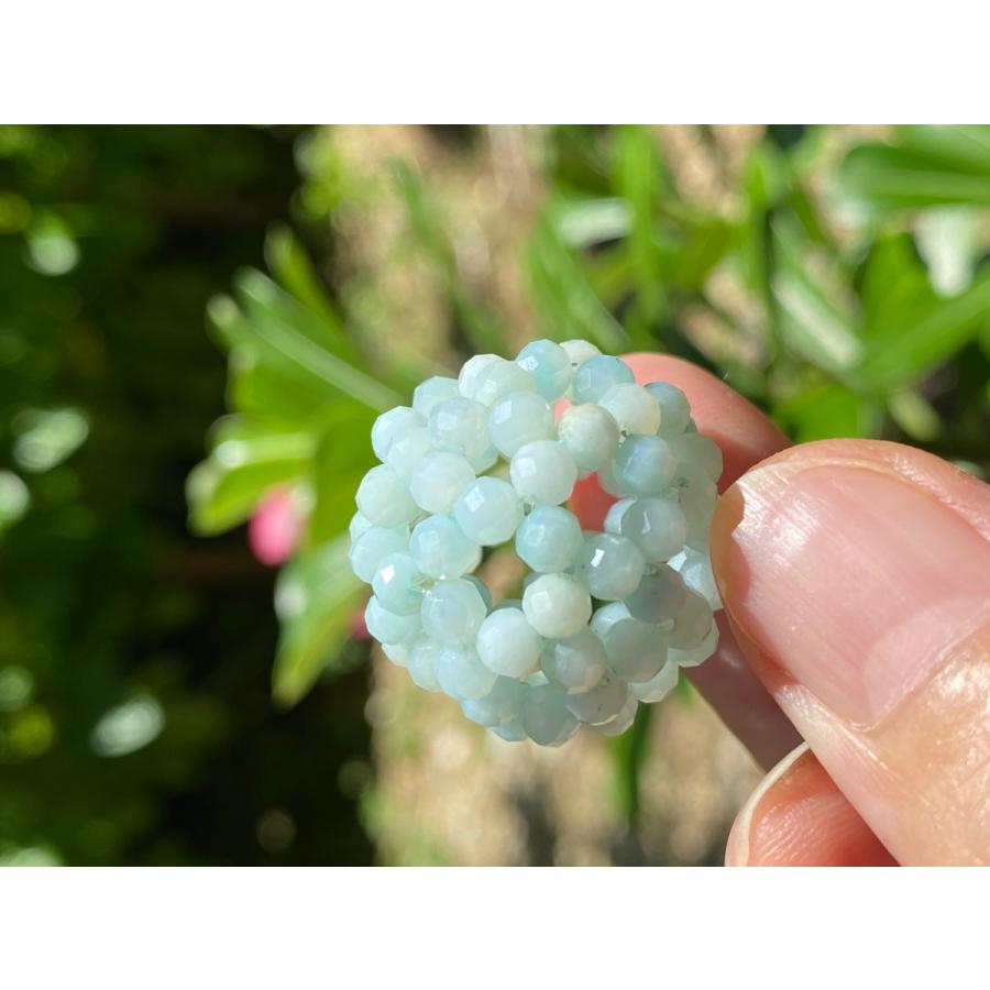 神聖幾何学フラーレン/アクアマリン　4ｍｍ/1個 神聖幾何学フラーレン 4mmアクアマリンカット 宇宙エネルギー 浄化