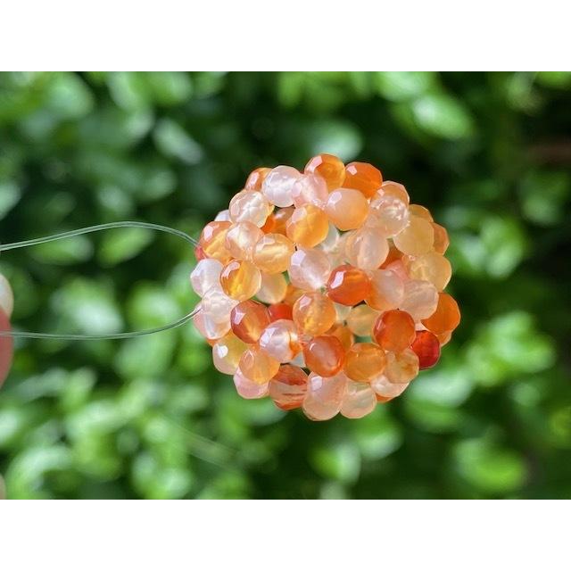 神聖幾何学フラーレン水晶 4mmナチュラル瑪瑙カット 宇宙エネルギー  