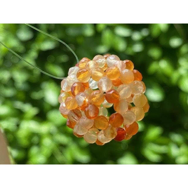 神聖幾何学フラーレン水晶 4mmナチュラル瑪瑙カット 宇宙エネルギー