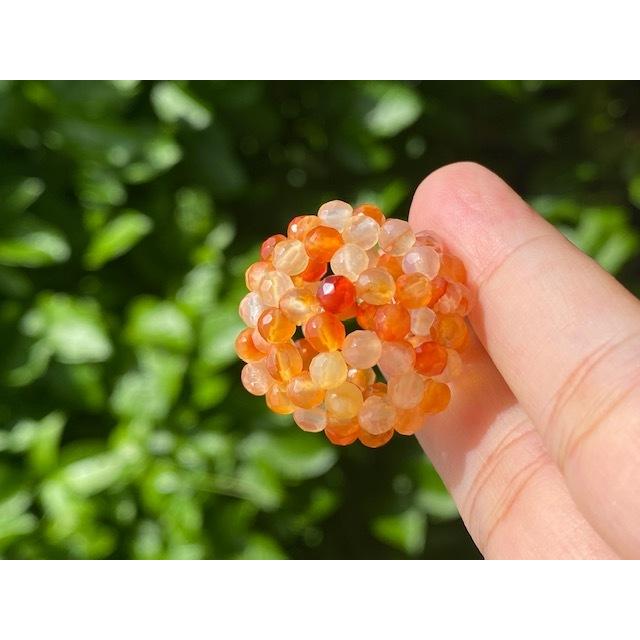 神聖幾何学フラーレン水晶 4mmナチュラル瑪瑙カット 宇宙エネルギー  