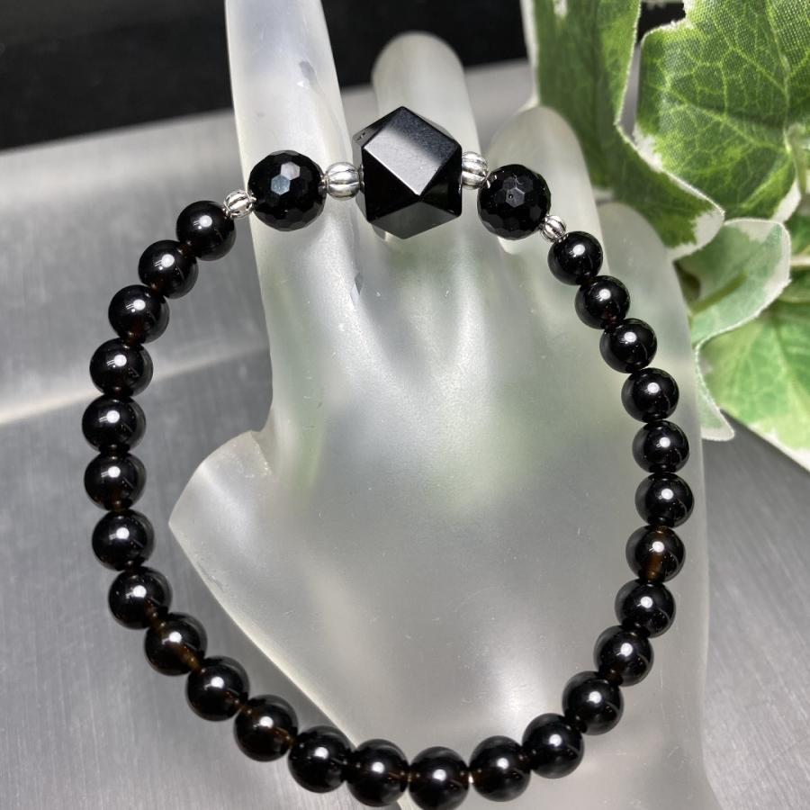 テクタイト隕石菱型ブレスレット❣️最高のエネルギーを高め