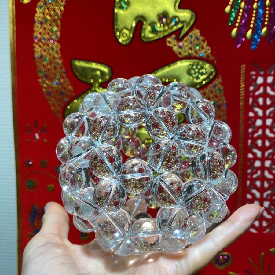マスター級サイズ水晶フラーレン置物❣️ 宇宙エネルギー✨美しい　幸福呼ぶ奇石 マスター級サイズ☆18mm水晶フラーレン置物 宇宙エネルギー