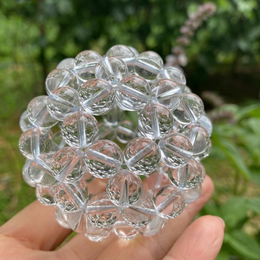 12mm水晶フラーレン置物 台付き 宇宙エネルギー美しい 幸福呼ぶ奇石