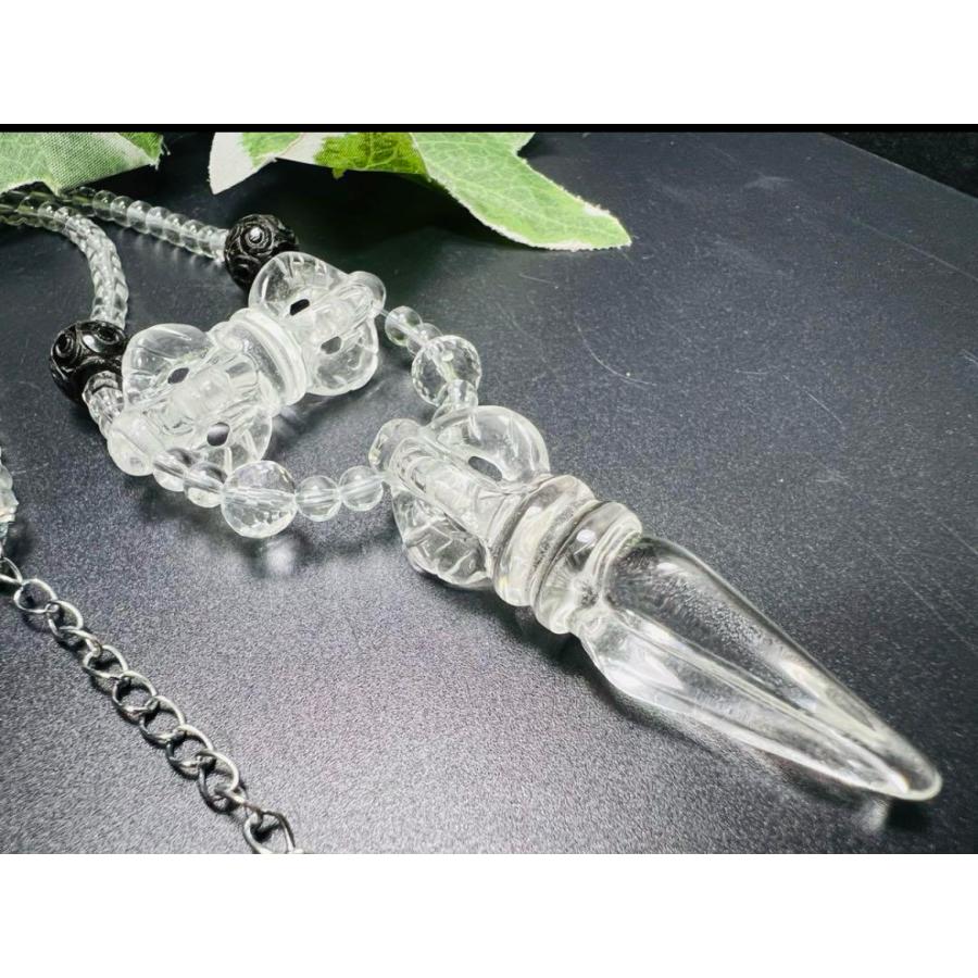 水晶バジュラ&プルパネックレス 結界張って 魔除け 密教から最高の武器 