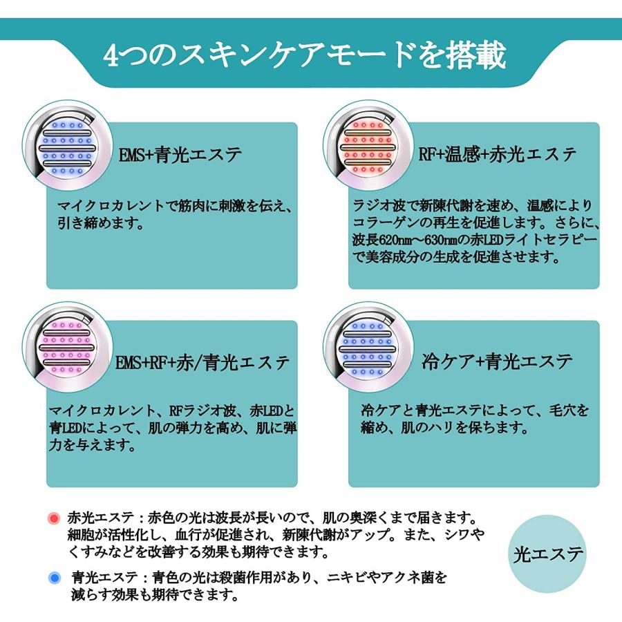 美顔器 EMS超音波美顔器 目元ケア 多機能フェイス美顔器 4in1