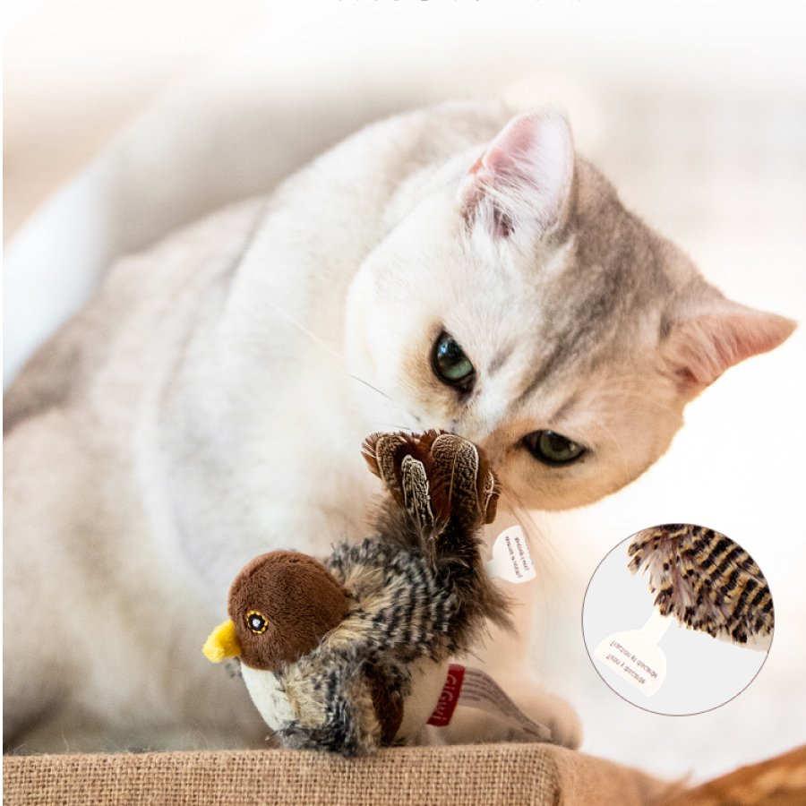 猫のおもちゃ フクロウ ぬいぐるみ ペット玩具 猫 運動不足解消 Amazon | 猫 おもちゃ 鳥 鳴く ストレス発散 羽 鳴き声 猫用