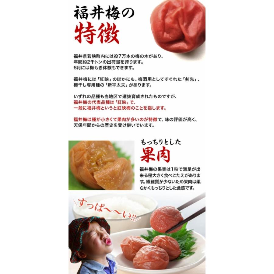 梅干し　送料無料 　梅ぼし生活　選べる組合せ　福梅ぼし梅干し食べ比べセット各120ｇｘ4味<br>食べ比べ/ご飯のお供/酸っぱい/福井県産紅映梅/｜fukuume｜04