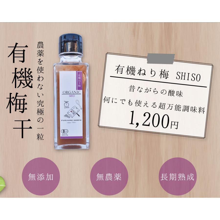 梅肉 ねり梅 無添加 無農薬 オーガニック 有機JAS認証 有機梅干し 南高梅干し 和歌山 梅干し 有機ねり梅 SHISO｜fukuumecom｜02