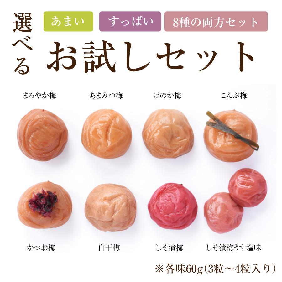 送料無料 梅干し はちみつ 南高梅干し 和歌山 南高梅 ギフト プレゼント 食べ比べ お試しセット | 福梅本舗 | 03