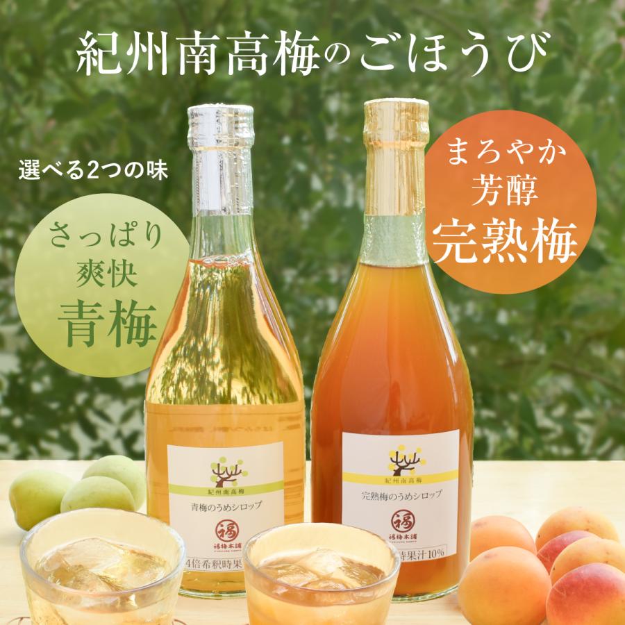 農薬不使用　南高梅　うめ　梅　ウメ　梅干し　梅酒　梅シロップ 福梅本舗 梅シロップ 南高梅干し 和歌山 ギフト プレゼント 希釈用