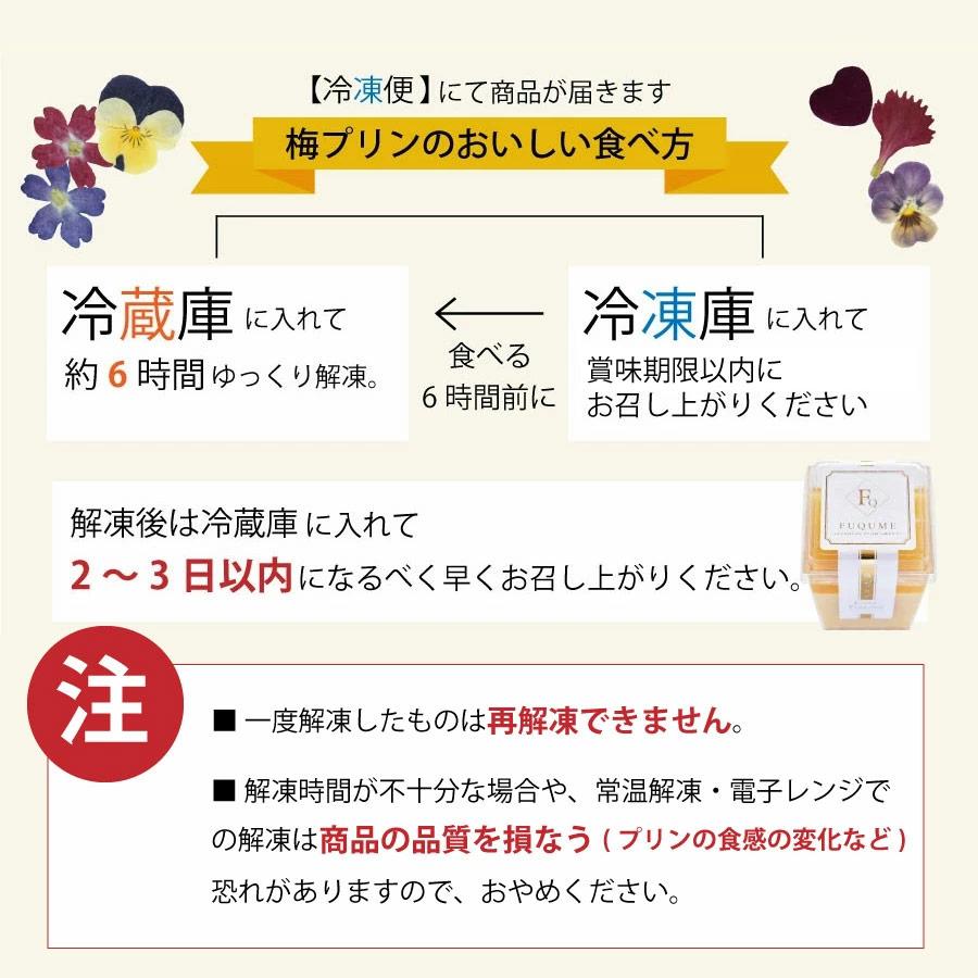 母の日 プリン スイーツ 送料無料 梅 梅干し ギフト プレゼント 人気 インスタ映え 梅プリン ルナ・フキュメ 4個入 紀州 完熟南高梅使用 | 福梅本舗 | 14