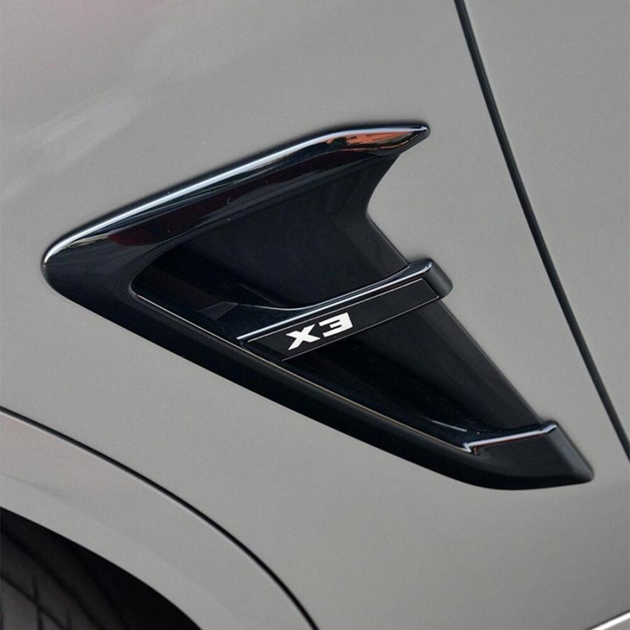 フロント フェンダー サイド エアベント カバー ロゴ カーボン ブラック シルバー 交換 カスタム パーツ BMW X3 G01 X4 G02｜fukuustore｜05