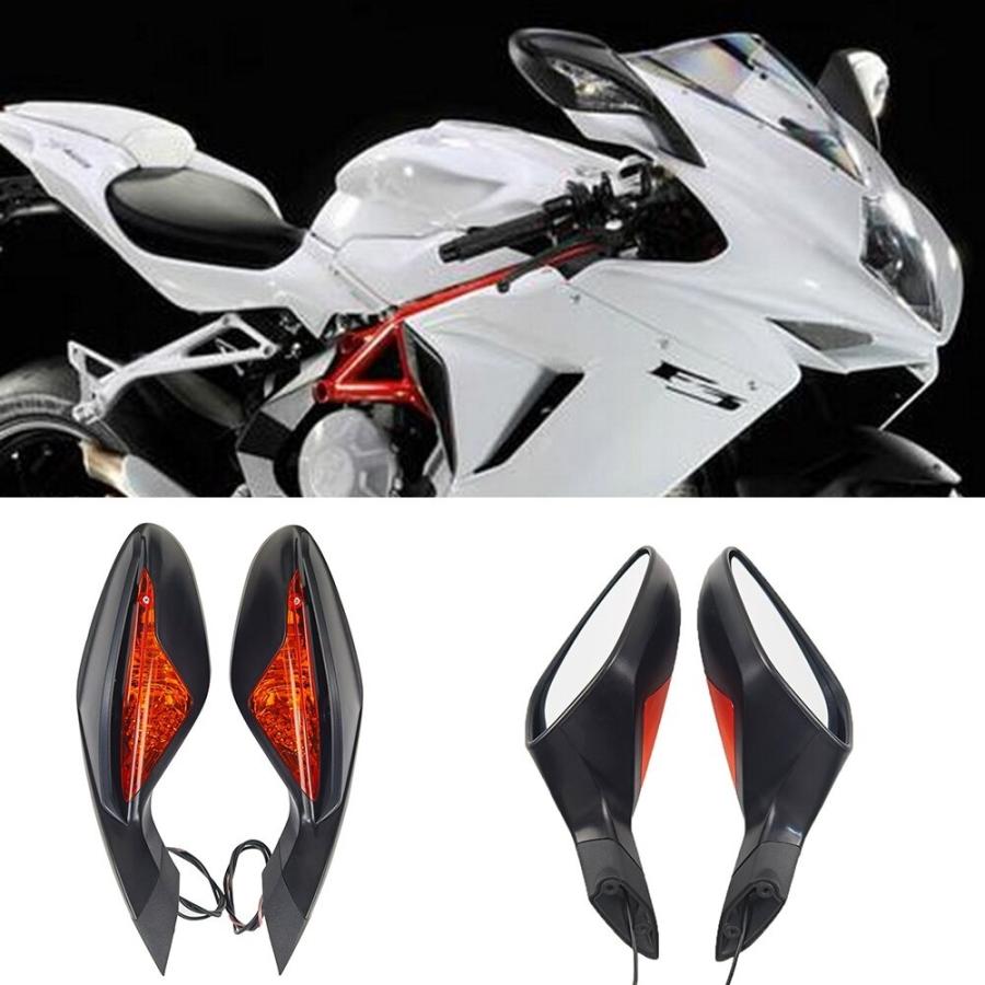 バイク パーツ ミラー サイドミラー ウインカー 左右 １ペア Mvアグスタ F3 675 800 おすすめ 交換