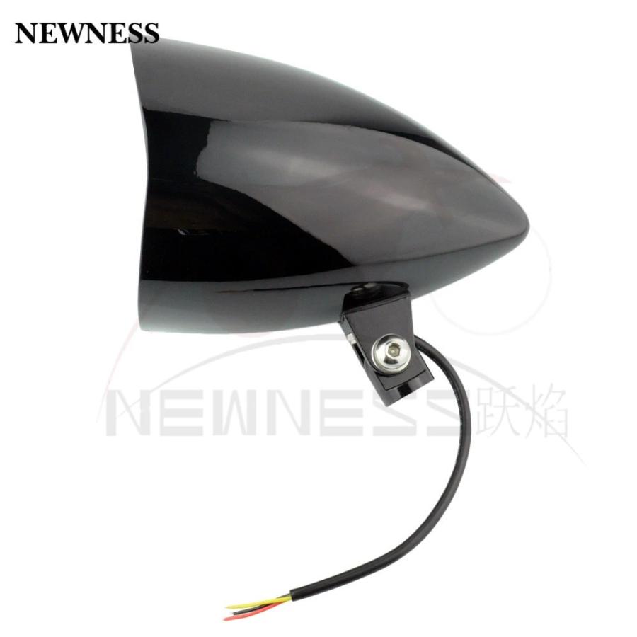 オートバイ ライト ヘッドライト【ブラック】LED 新品 ハーレー