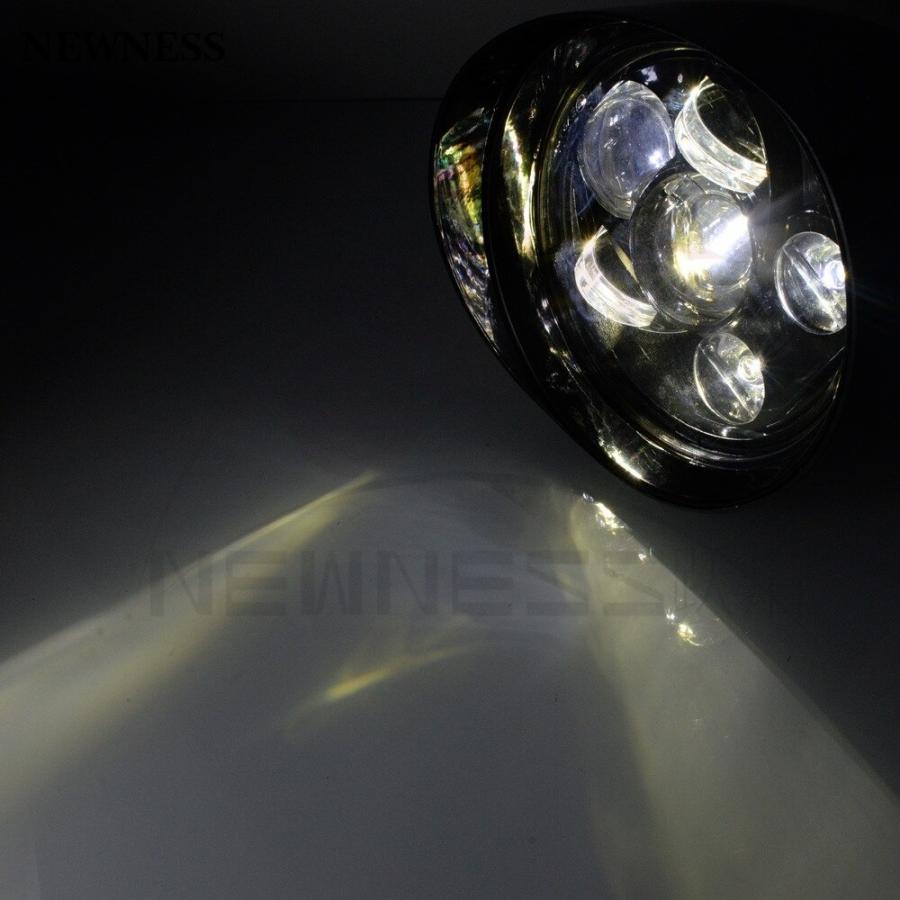 オートバイ ライト ヘッドライト【ブラック】LED 新品 ハーレー