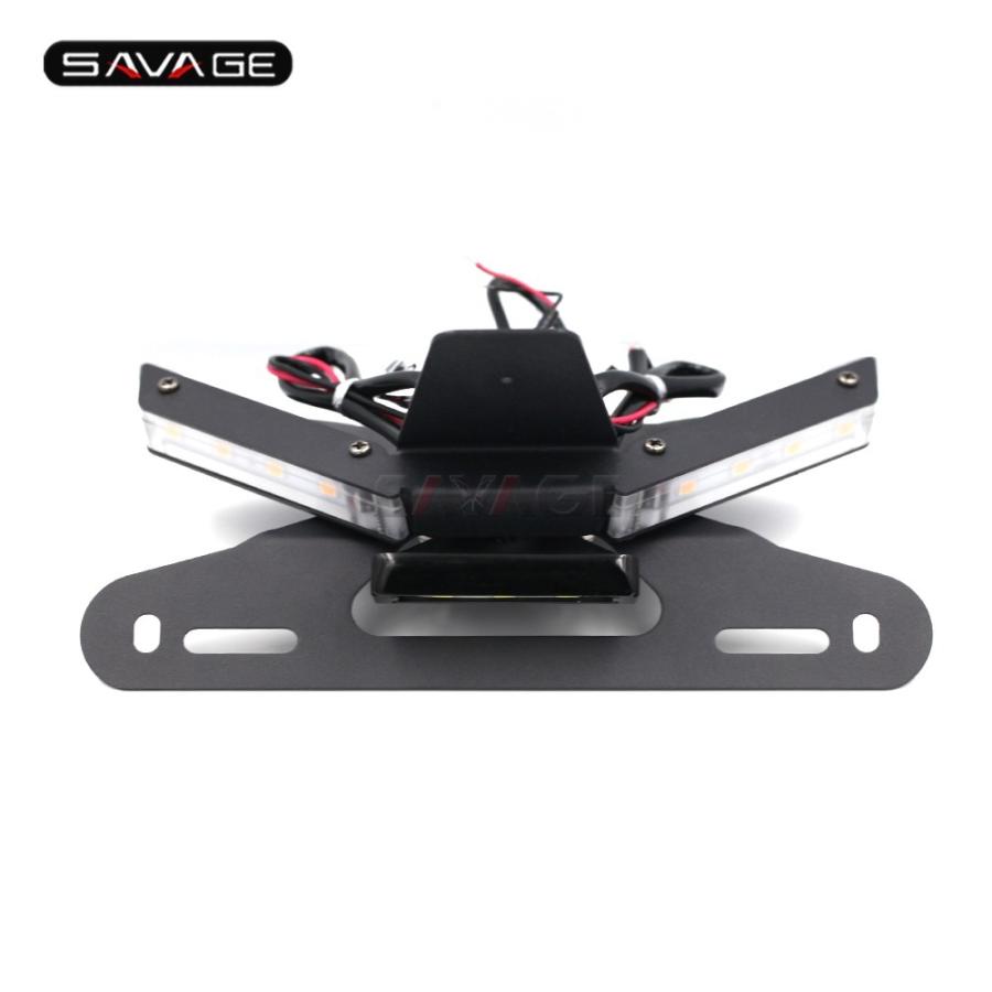 バイク ナンバープレートホルダー ライト LED ウインカー リア