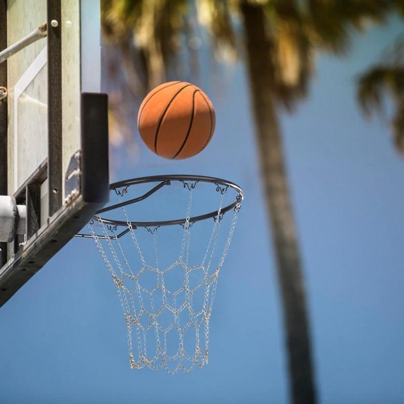 バスケットゴールネット チェーン製 スポーツ 屋外 バスケ