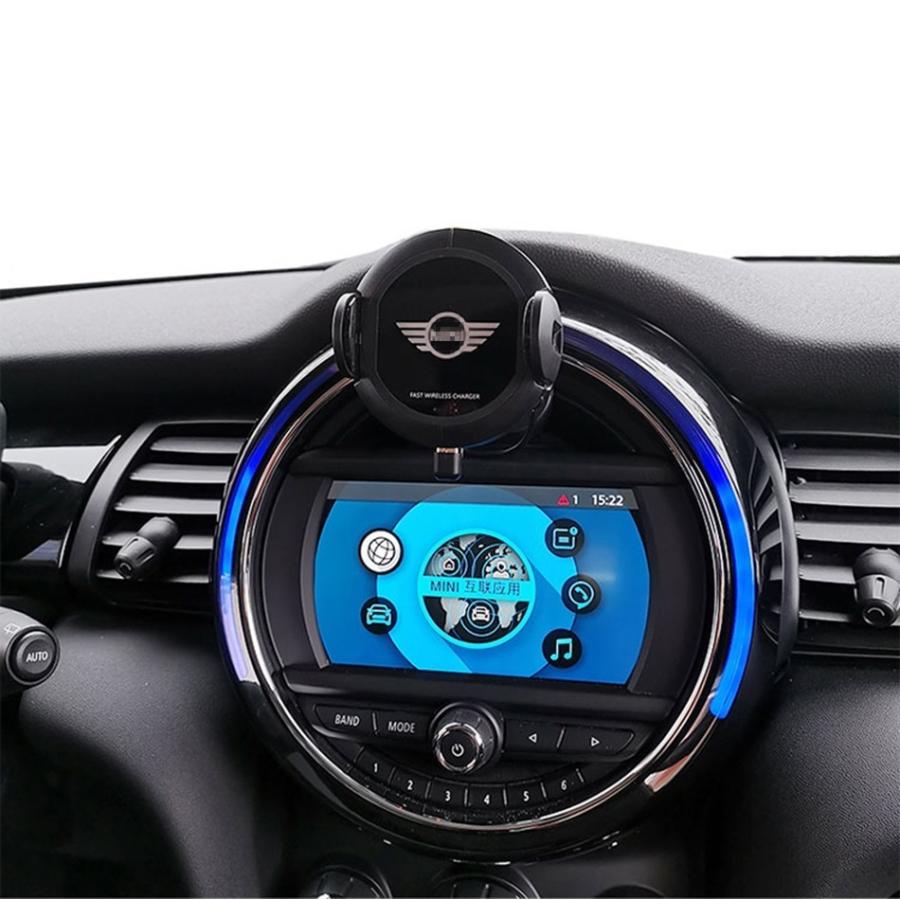 L 赤外線センサー自動チー高速ワイヤレス自動車電話充電器ミニクーパー