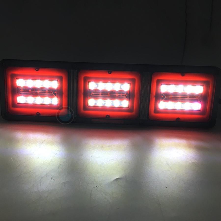 汎用LEDテールランプ 角型3連灯 24V仕様 大型46cm テールライト