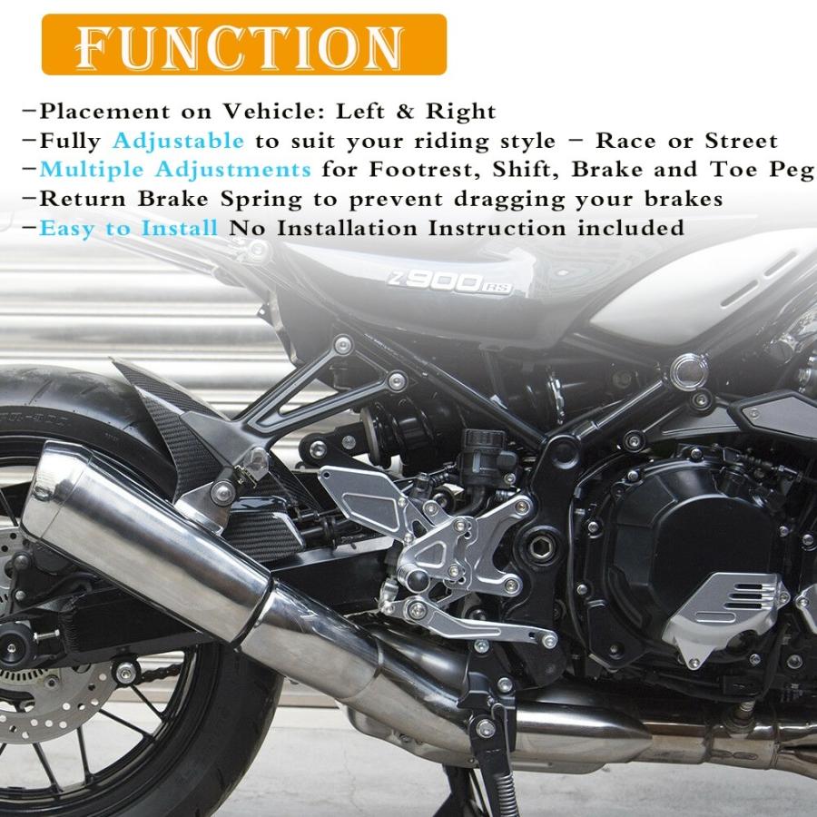 Kawasaki カワサキ Z900RS バックステップセット 調整可能!! アルミ