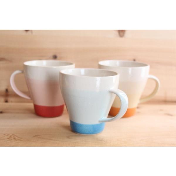 マグカップ おしゃれ 陶器 プレゼント 和食器 美濃焼 ピンク/オレンジ