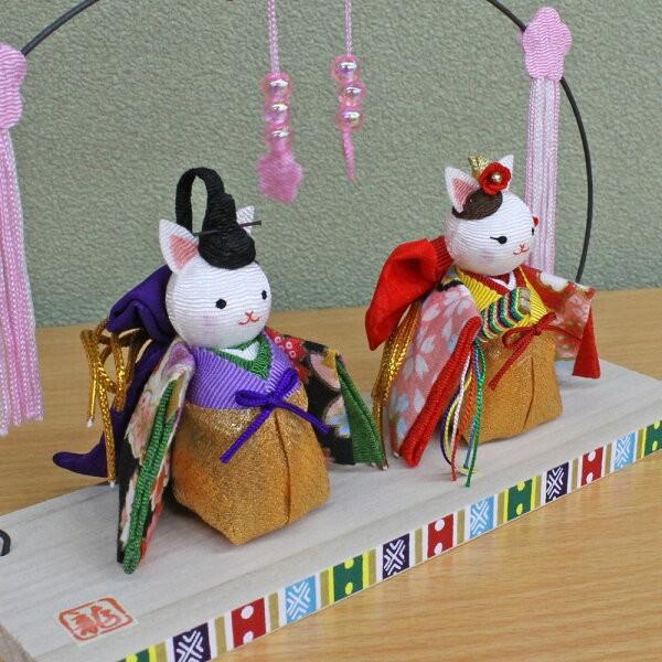 希少ガラス細工可愛い猫のお雛様三段雛おひニャ様ブライスやリカ