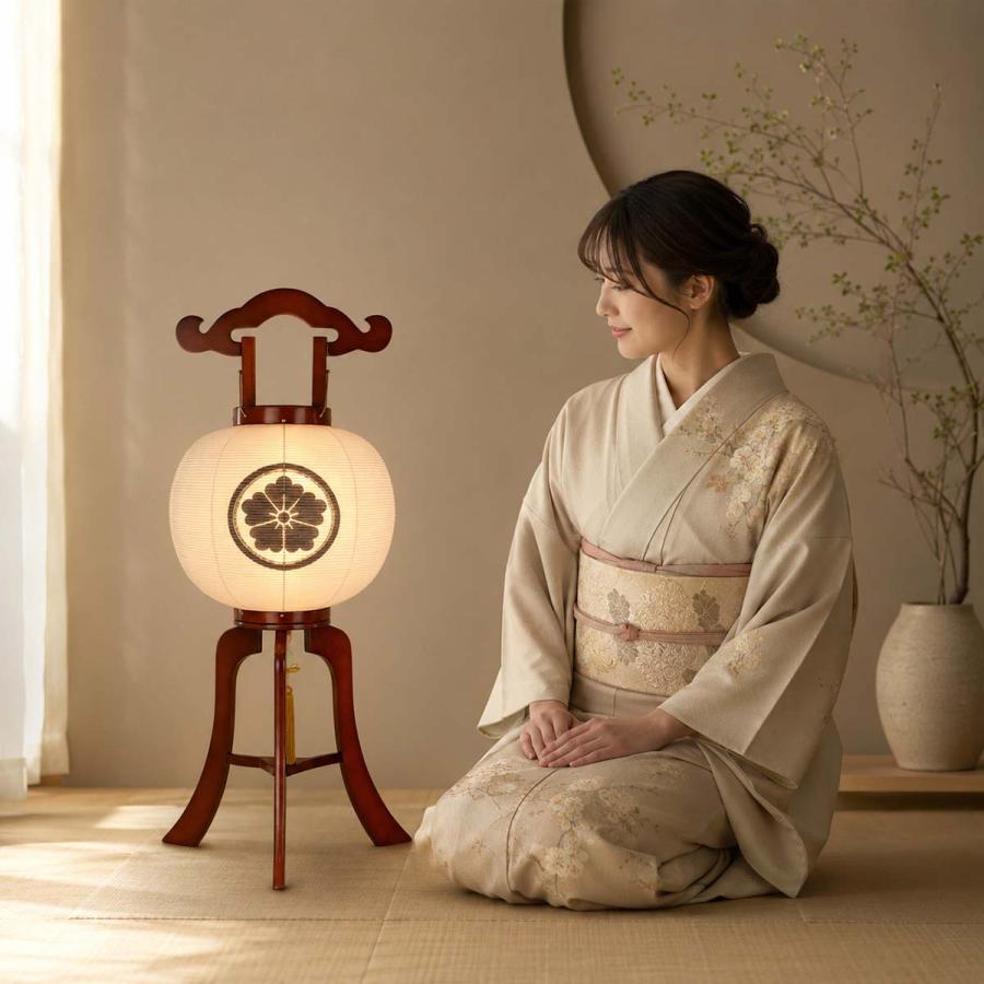 提灯 ちょうちん 11号 12号 木製(尺一 尺二 欅調 大内提灯 絹二重