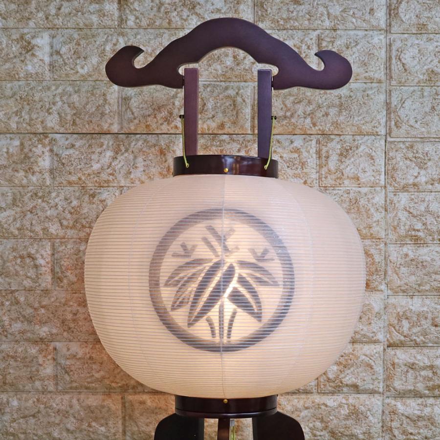 当時物　提灯　ビンテージ　家紋 提灯 ちょうちん 12号 木製(尺二 桜 大内提灯 絹二 重白 207-TH223