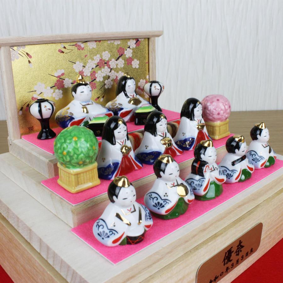 雛人形 ケース飾り ケース入り コンパクト (色彩雛華小紋 アクリル