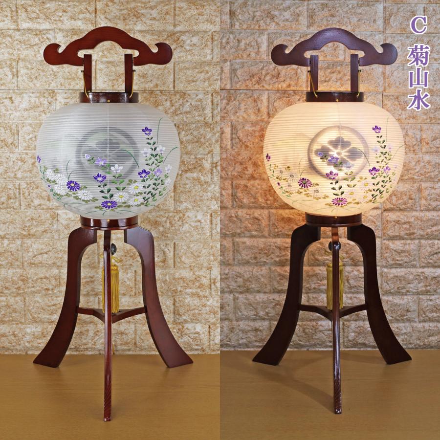 提灯 ちょうちん 11号 木製(尺一 紫檀 大内提灯 絹二絵 70-11H) 初盆 新盆 お盆 盆提灯 家紋入り 大内 家紋 入り 無料 防虫剤 乾燥剤 サービス 盆の画像