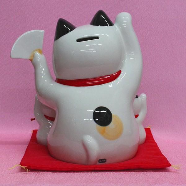 招き猫 置物 商売繁盛 貯金箱 (彩絵お金招き猫 (萬福まねき) 7502-100