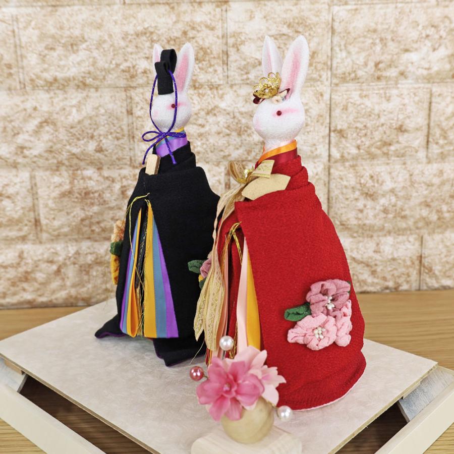雛人形 コンパクト おしゃれ うさぎのお雛様 (紫桜 白 アクリル 雛人形 コンパクト おしゃれ うさぎのお雛様 (紫桜 白 アクリル