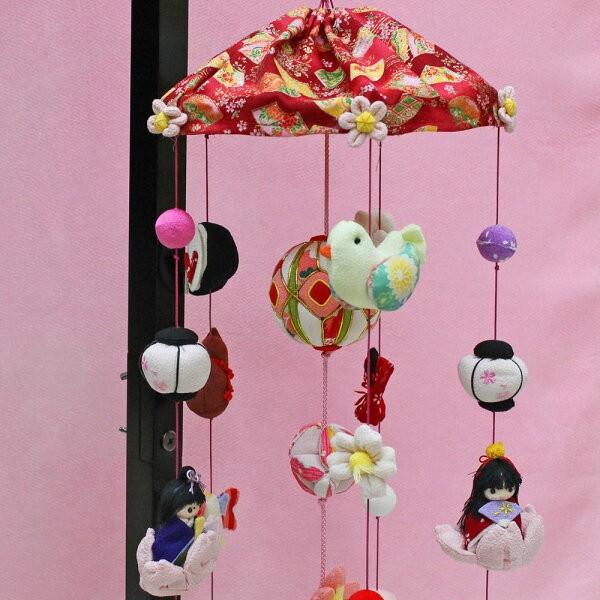 つるし飾り「つるし雛」中 つるし雛 つるし飾り (雛祭(中)) 502 木製飾り台付 : 福和工芸 - 通販