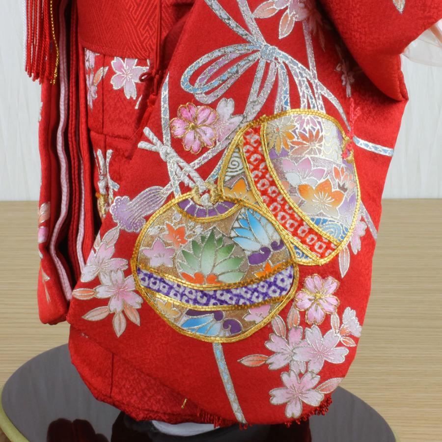 市松人形 小出松寿作(13号 尺二 切嵌金彩刺繍 市松人形 FUKU-R4-117)お出迎え人形｜fukuwa｜05