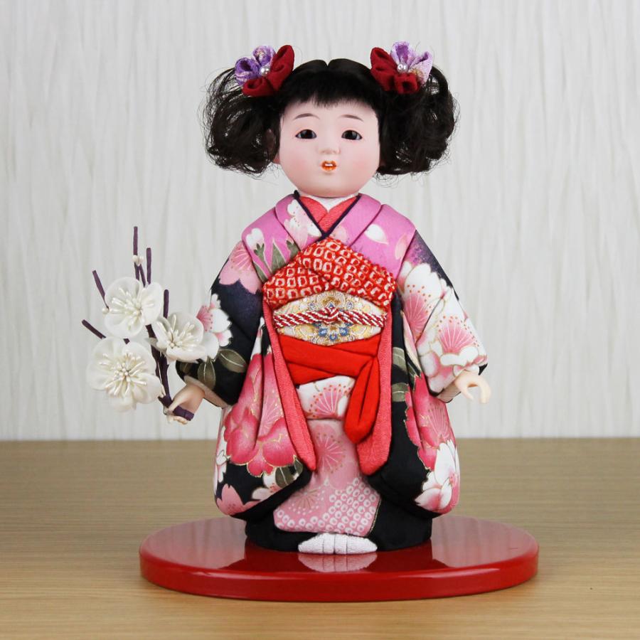 日本人形　市松人形 小出松寿作 ガラスケース付 松寿作 市松人形 12号 ガラスケース付/無し 選択可能タイプ 73H-C5