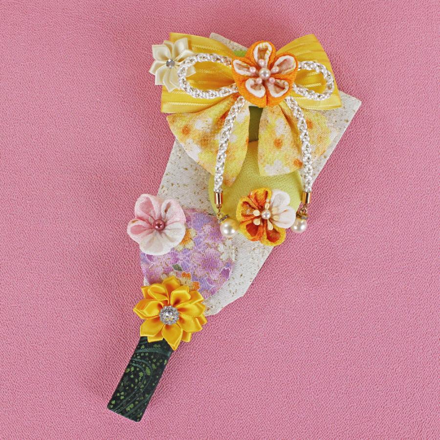 羽子板 初正月 花飾り(7号 つまみ細工 髪飾り付き 羽子板飾り 羽子板 初正月 花飾り(7号 つまみ細工 髪飾り付き 羽子板飾り