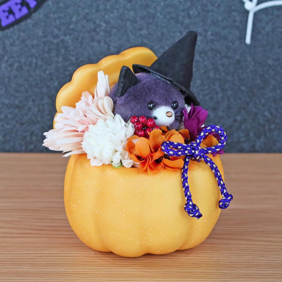 ハロウィン 置物 飾り (ハロウィン パンプキン キャット HW2400-567