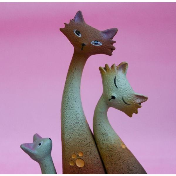 猫の置物】三匹猫親子（茶）W-46【ねこ・ネコ】 : 福和工芸 - 通販