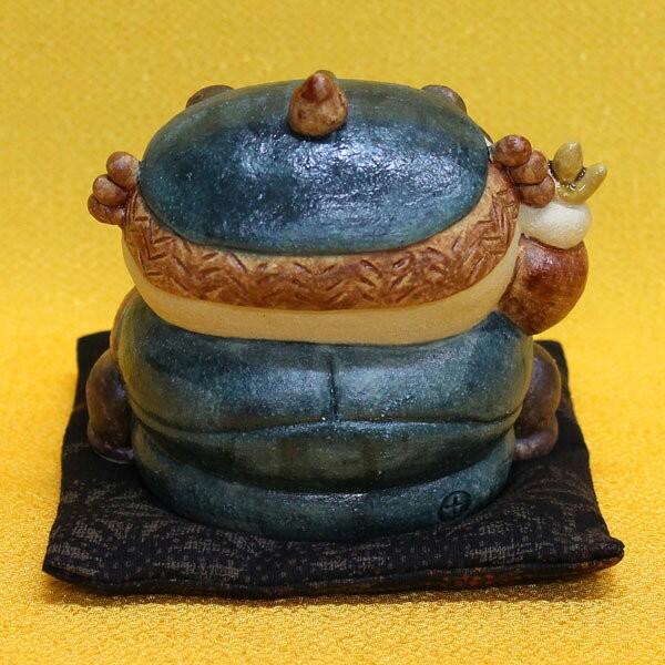 七福神 置物 日本製陶器 常滑焼【いっひっひ毘沙門(座布団付き)O-276