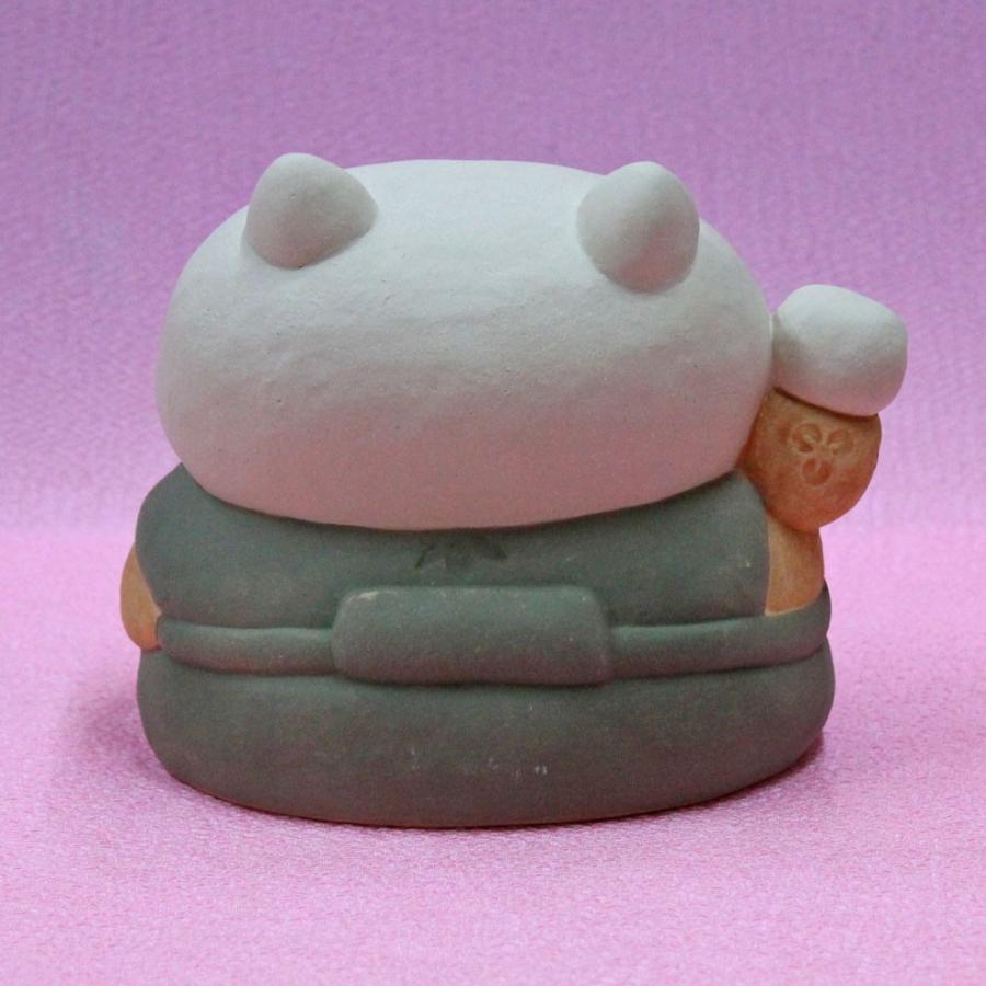 猫 置物 日本製 常滑焼 開運 縁起物 宮崎工房(招き福助さんO-280-1220