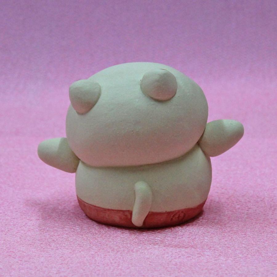 猫 置物 日本製 常滑焼 開運 縁起物 宮崎工房(にこにこねこO-333-1219