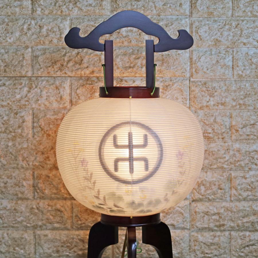 当時物　提灯　ビンテージ　家紋 提灯 ちょうちん 11号 木製(尺一 桜 大内提灯 中紋座 芙蓉 絵入り