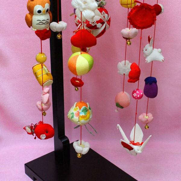 つるし雛 つるし飾り 童の花あそび(大)木製飾り台付 SB-W501-551 : 福
