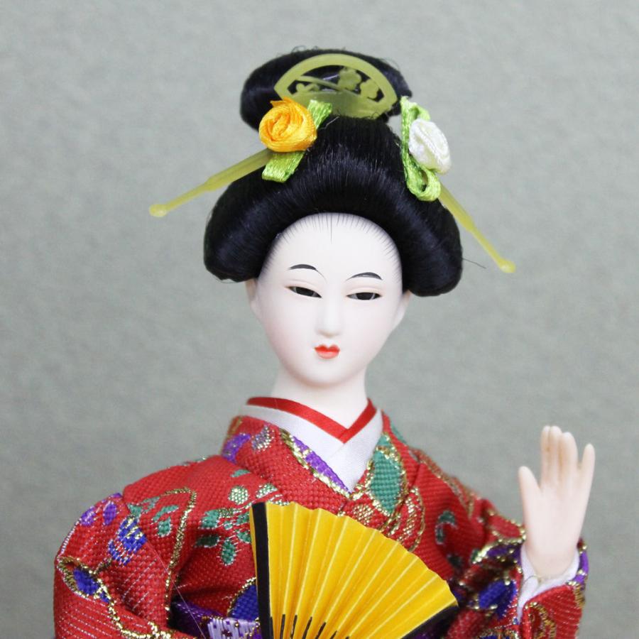日本人形 ( 舞踊 舞妓 赤金ちらし )  SP-1676A-539 24センチ 日本のお土産｜fukuwa｜02